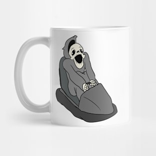 Spoopy Man has fun time on Bumper cars Mug